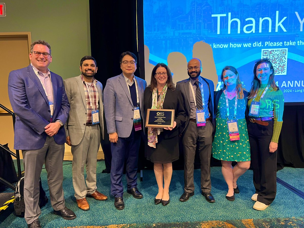 Congratulations to Dr. Suzanne Maher (HSS) for being awarded the Meniscus Section Impact Award 👏🏻🎊 Thank you for your commitment and mentorship! #ORS2024 @ORSsociety @Prof_JRobinson @jaymilanpatel @JayasuriyaLab @DrBiomech