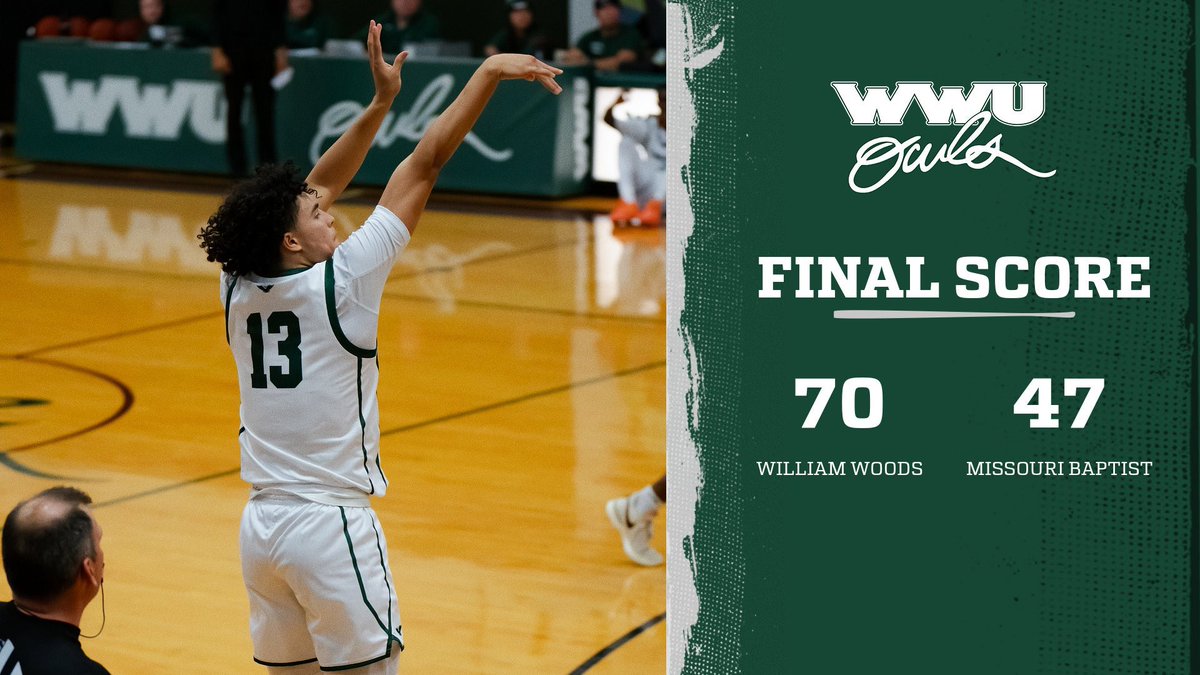 wwuowlsMBB's tweet photo. Great defensive effort leads to a big team win‼️We move to 13-7 overall and 5-3 in conference!

Henry Shannon III: 12 pts, 12 reb
Francis Okwuosah: 11 pts, 9 reb
Gacoby Jones Jr: 10 pts, 2 blk, 2 stl
Lavel Harris: 5 pts, 4 ast, 4 reb

We are at Harris-Stowe on Monday at 7:30! https://t.co/cAtZE8S2wt