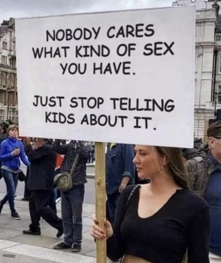 againstgrmrs's tweet photo. When will the Rainbow Brigade get it through their heads?! JUST LEAVE KIDS OUT OF IT. https://t.co/js6PE0ZEZC