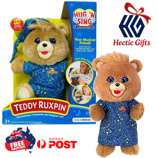 NEW - Teddy Ruxpin Hug n Sing. Your musical friend

ow.ly/Jssi50ItaWY

#New #HecticGifts #WickedCoolToys #WCT #TeddyRuxpin #HugnSing #YourMusicalFriend #Lullabys #BatteryOperated #Illop #Infants #Musical #Babies #Children #Plush #Sings #FreeShipping #FastShipping