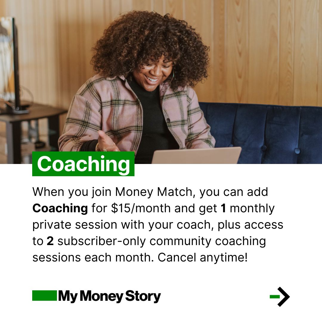 ItsMyMoneyStory's tweet photo. Become a part of the MyMoneyStory community this year and explore our newly improved financial coaching platform. Make the most of our no-cost workshops and the unique Money Match program which offers financial mentorship for only $15 every month. https://t.co/IQbAvvhGQh