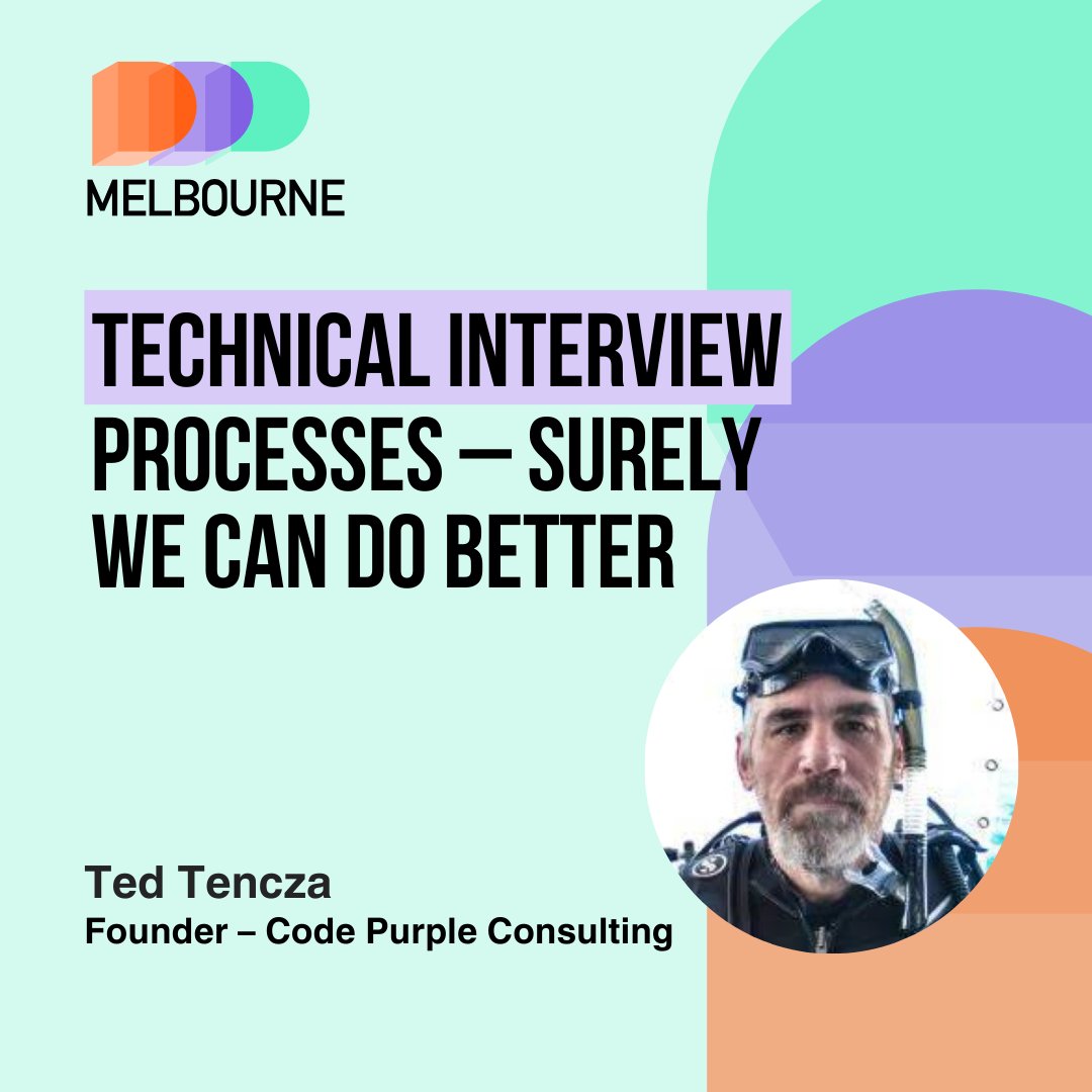 Technical interviews: pseudo-code whiteboarding, writing complex algorithms, multi-day take-home tests... surely we can do better? @darthted believes we can, and will cover this in his #DDDMelb session. dddmelbourne.com #technicalinterviews #techhiring