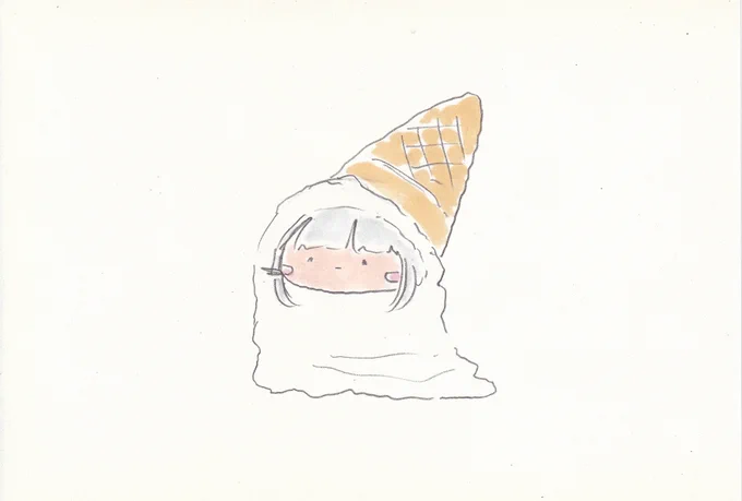 寒い日のアイスの妖精。#イラスト #メイドインアビス 