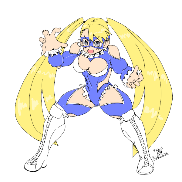 レインボー・ミカ 「2024-02-03 #一日一絵」|ふゆ(ドとレとミとキュとゴとヱの音が出ない)のイラスト