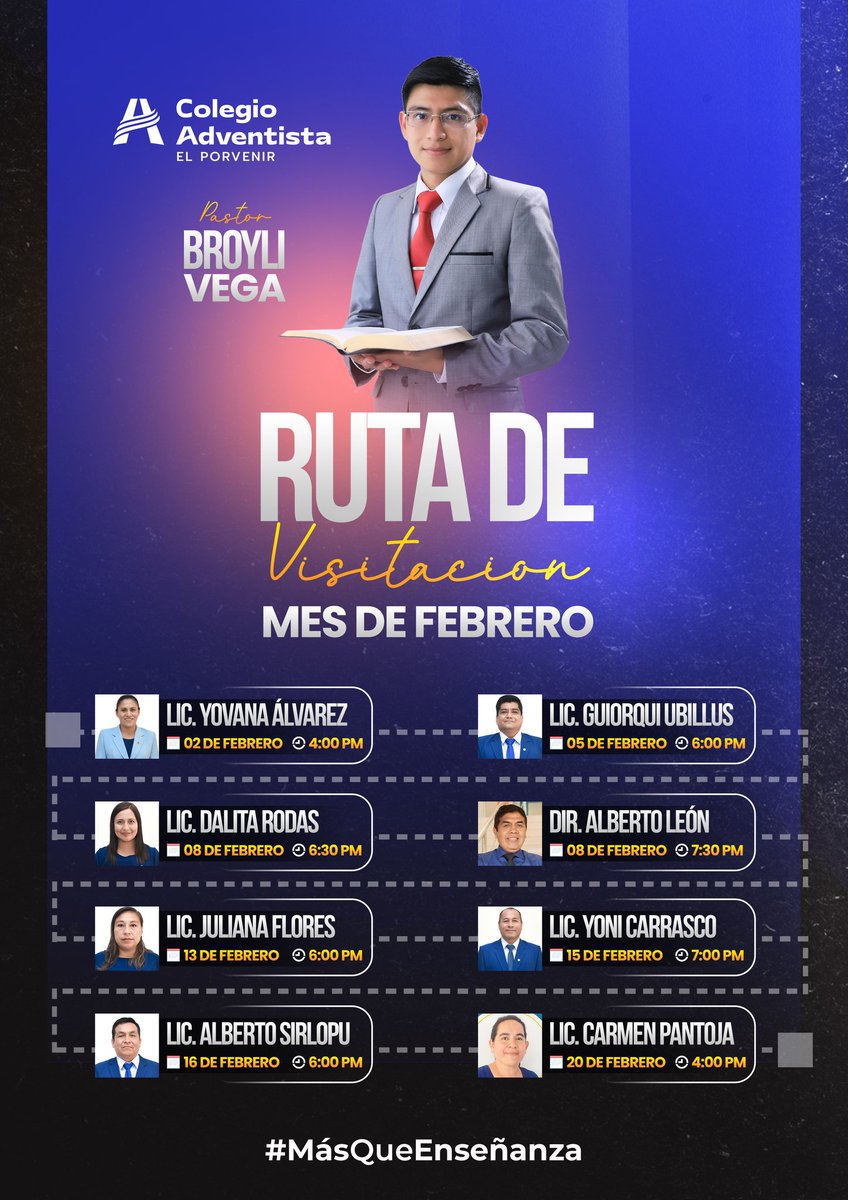 "Nos embarcamos en un viaje espiritual juntos" 😊🙏

Estamos emocionados de anunciar el inicio de nuestras visitas pastorales a los docentes. En esta travesía espiritual, buscamos fortalecer la conexión con nuestra misión y nutrir los corazones de nuestros queridos educadores. 👏