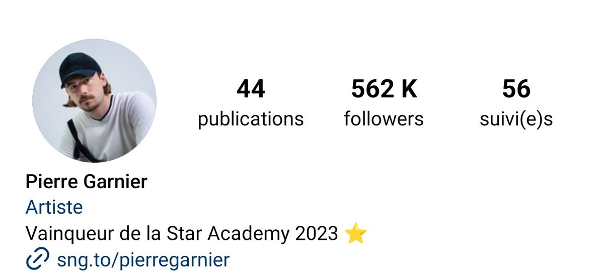 NeelhtakClbl's tweet photo. Par contre qui gère le compte Instagram de pierre ? Le mec a déjà changé sa pp et sa bio 😭 #StarAcademyleLive #Staracademy https://t.co/FO7Nmm4mwe