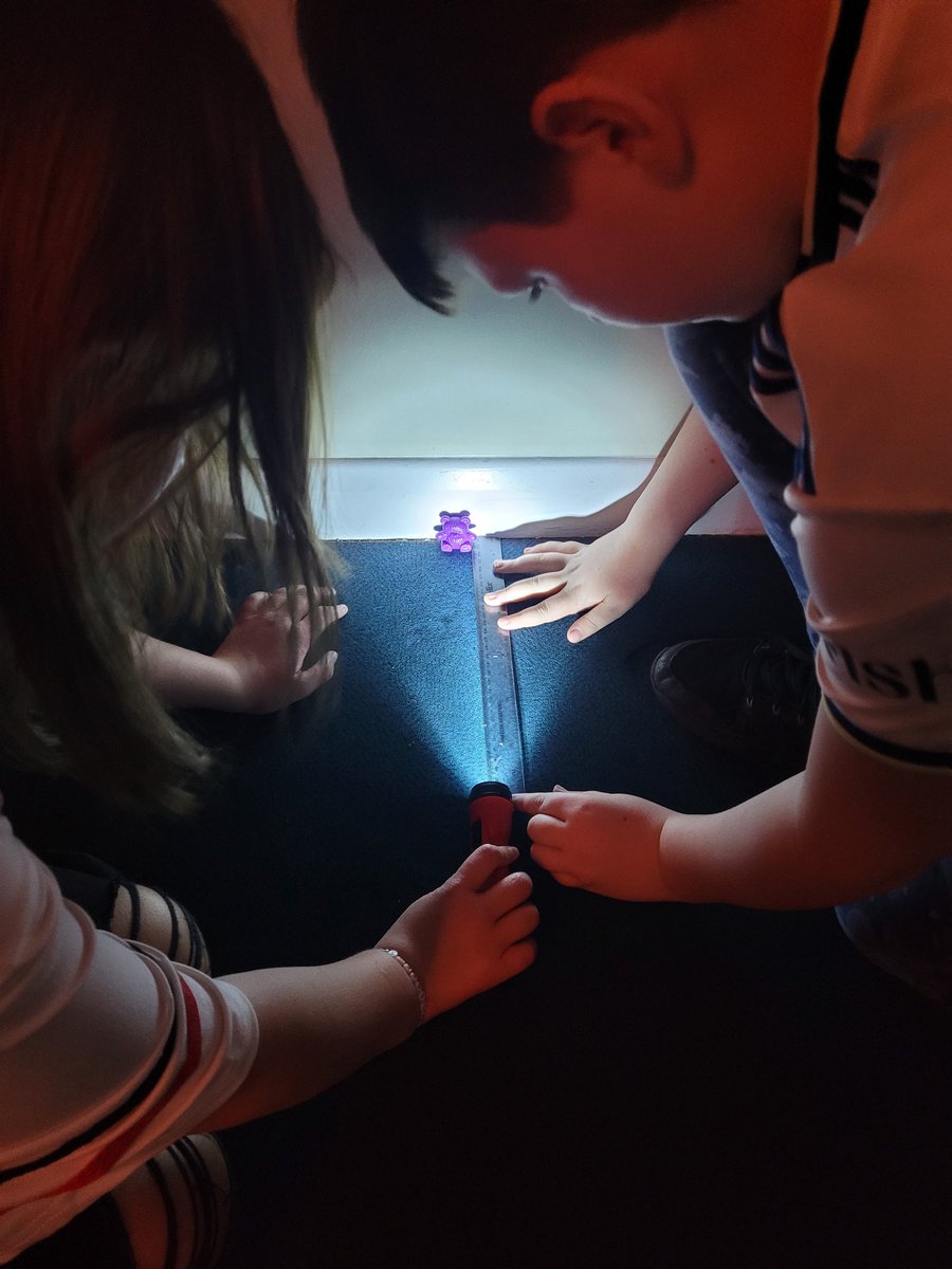 BG_Foxes's tweet photo. This week we spent some time in the dark investigating how we could change the size of shadows #BGScience https://t.co/nDRp9ZDnn2