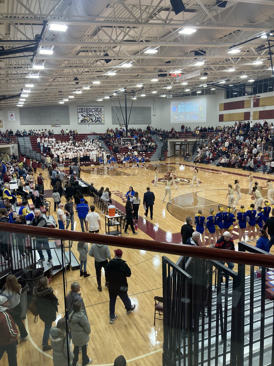 Absolute packed house for the marquee matchup in Indiana girls basketball Columbia City 22-2 hosting Homestead 21-4 for a sectional championship!!