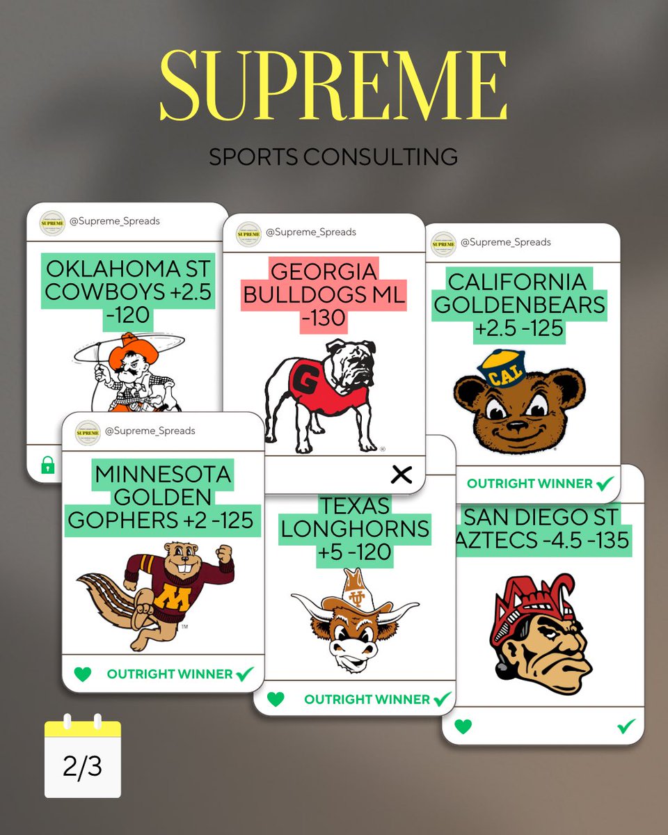 Supreme_Spreads's tweet photo. SUPREME SATURDAY!!🚨🔥 TODAYS MEMBERS ONLY CARD CLOSED THE DAY @ 5W - 1L 🔥🔒 +4.7 U!
https://t.co/6MrzjZnJD8 
#sportspicks #nba #ncaa #nfl #ncaaf #sports #nbapicks #freepicks #freepicksdaily #CollegeBasketball #Ncaambb #Ncaabb #cbb #nbaprops #lockoftheday #gamblingtwitter #ball https://t.co/wRtoB2nI0q