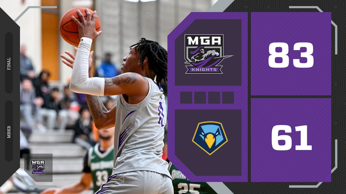 MGAKnights's tweet photo. Knights get 30 points from Brice Martin in dominant win over Skyhawks! #GoKnights https://t.co/Zi5EPSEX88