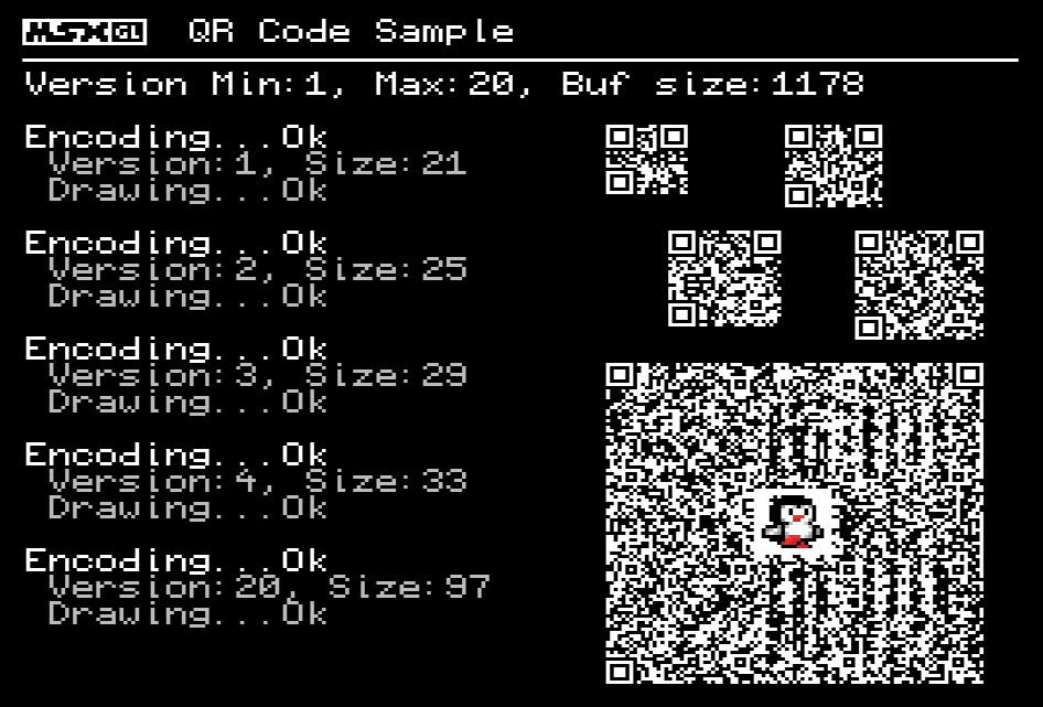 aoineko_fr's tweet photo. I push a new version of #MSXgl (v1.0.3) on GitHub. I added a module to generate QR code (to record game score for example). I also added an option to start emulator in fast-forward mode (works with Emulicious and openMSX).
#MSX #gamedev https://t.co/B8JEyCo1F0