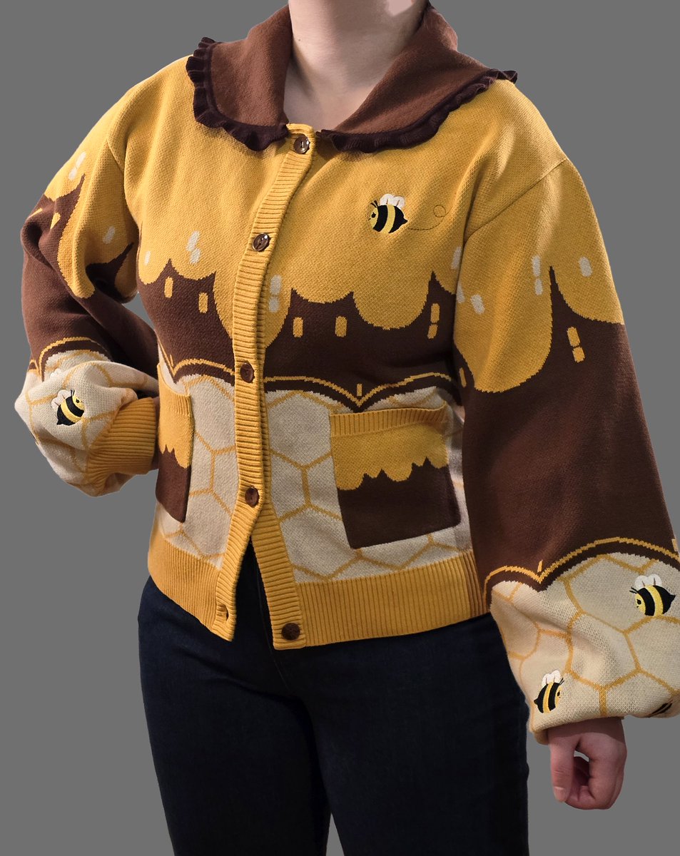 NyahalloShop's tweet photo. HONEYBEE CARDIGAN IS DROPPING NEXT FRIDAY, FEB 9 6PM EST 🐝 https://t.co/ZcNCuYeAKq
