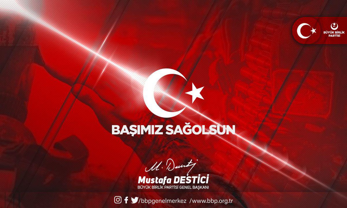 Gaziantep'in Nurdağı ilçesi Kartal Köyü mevkiinde Emniyet Genel Müdürlüğümüze  ait bir helikopterin  kaza kırıma uğramış olduğunu ve kazada 2 pilotumuzun şehit, bir teknisyenimizin de yaralandığını büyük bir üzüntüyle öğrendim.

Şehitlerimize Cenab-ı Hakk’tan rahmet, başta aile