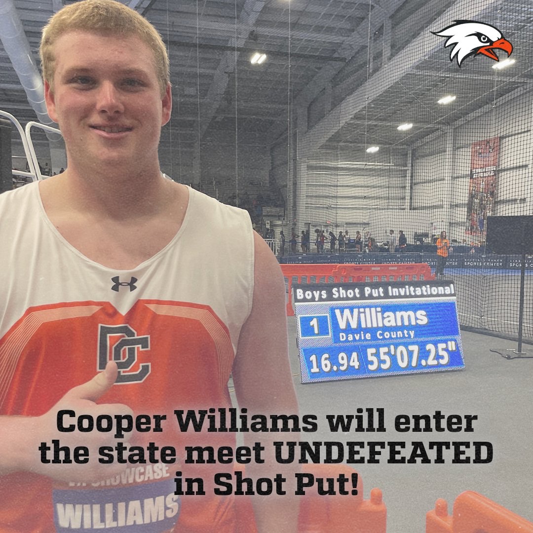 DchsNestCenter's tweet photo. Cooper Williams heads to State Meet UNDEFEATED! @DavieTrack @DavieCountySch @DavieAthletics https://t.co/KnBjgcakBb
