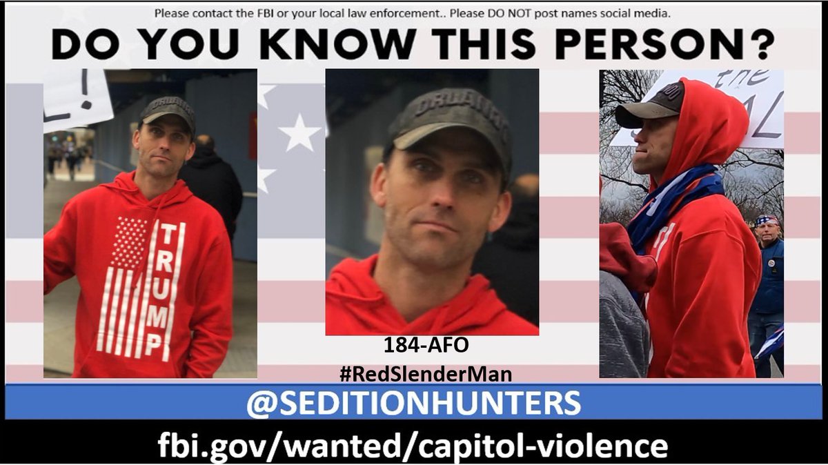 SeditionHunters's tweet photo. Please share across all platforms. Do you Know this man?? Please contact the FBI with 92-AFO at https://t.co/CacVxYJIL1 or contact us at admin@seditionhunters.org #RedSlenderman #DCRiot #CapitolRiot https://t.co/31k4N1r5Oa #DoYouKnow https://t.co/SjvCfCdDsV
