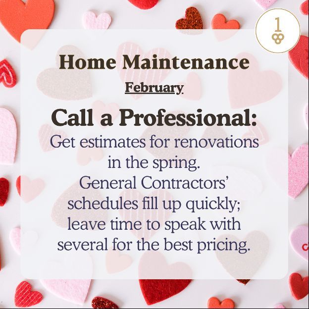 onekeymls's tweet photo. February's home maintenance goals include this important tip - call the contractors now to get estimates for spring renovations!
#onekeymls #theonesource #newyork #realestate #homegoals #hometips #homeownership
Read more: https://t.co/MwyR7ERW4G https://t.co/4xp51vXJ0T