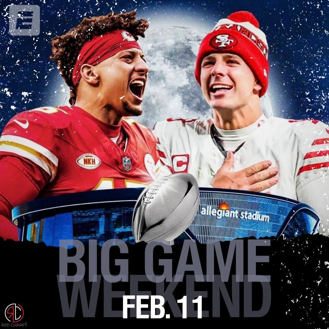 Who's gameday ready? We still have some availability for the Big Game weekend. Contact us today! 🏈 
.
.
.
#lasvegas #superbowl #superbowllasvegas #kansascitychiefs #49ers #biggame #football  #allegiantstadium #traviskelce #taylorswift #nfl
