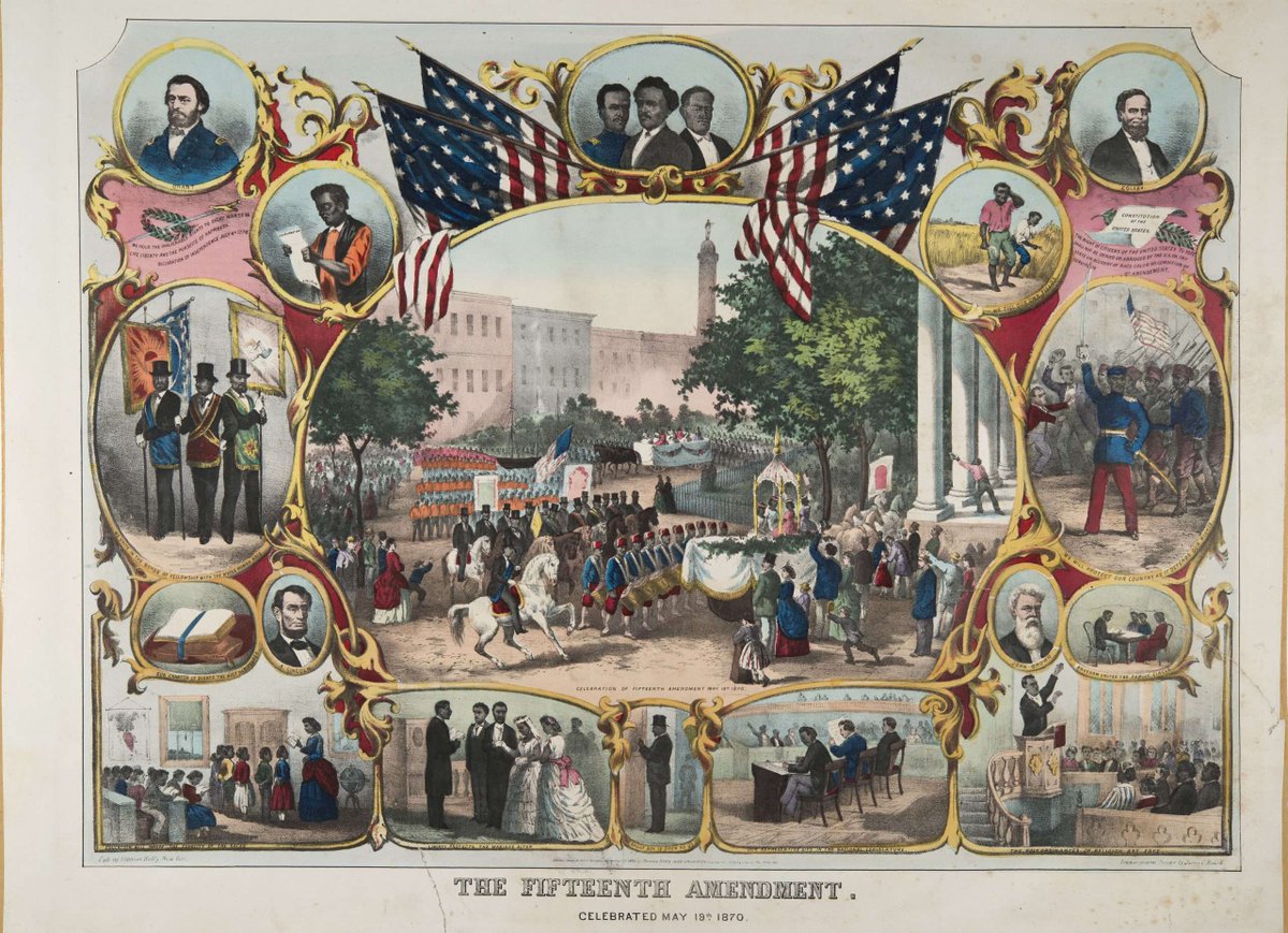 The 15th Amendment, ratified #OTD in 1870, granted the right to vote to African American men across the country. But Black men had already voted legally in VA. Learn more about the 15th amendment in VA in this entry: loom.ly/TXaIb08 #BlackHistoryMonth