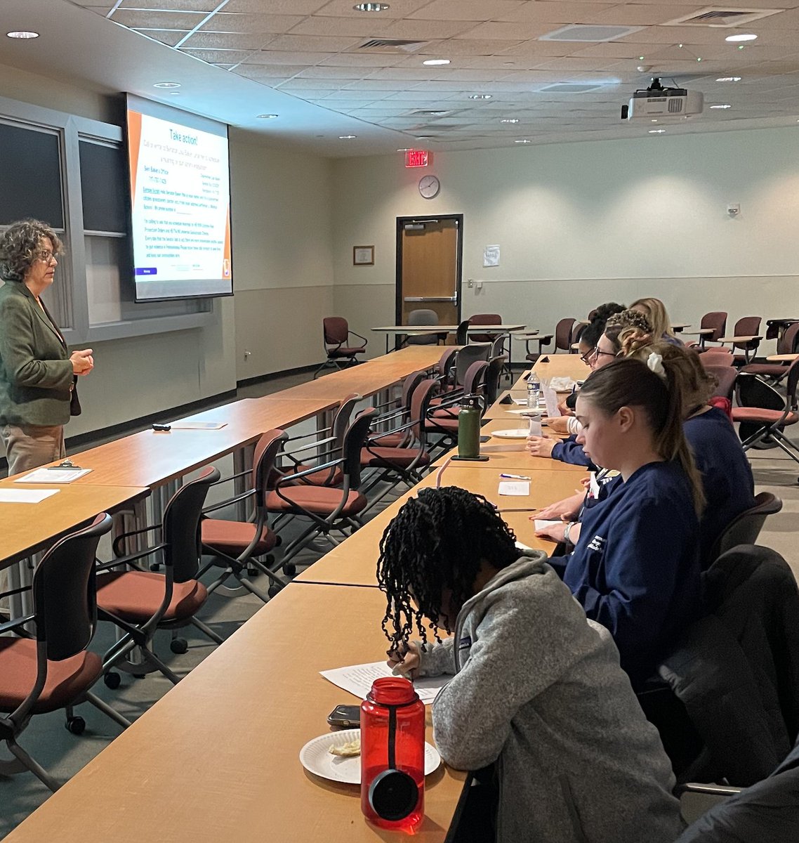 We co-hosted a Gun Violence Prevention Advocacy Training with <a href="/CeaseFirePA/">CeaseFirePA</a>. Students practiced their "elevator pitch," learned how they can advocate for gun violence reform, and ended by writing letters to the PA Senate Judiciary Committee!