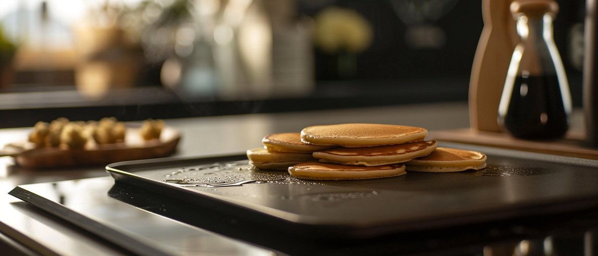 Nebula2AI's tweet photo. Immerse yourself in a culinary journey like never before with our pancake masterpiece! Picture this: a jaw-dropping frame capturing the raw, unbridled beauty of golden pancakes embracing layers of fried eggs, crispy bacon, and melted cheese. Top it off with a syrupy cascade https://t.co/MuvECIP0WK