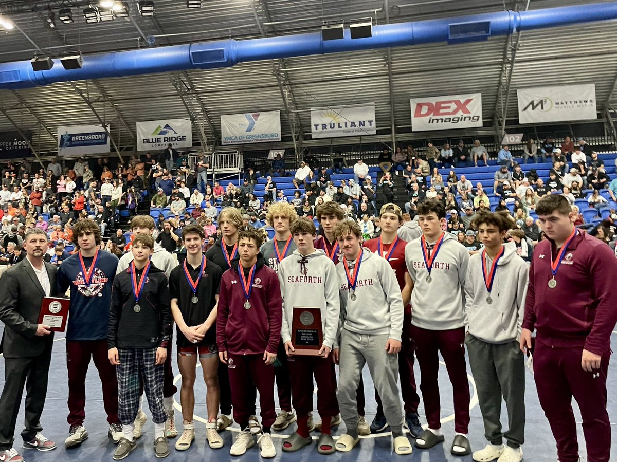 SeaforthHawks's tweet photo. Hawks Wrestling finished State Runner-up to Trinity today.  Our wrestlers will compete in individual Regionals next week.  The Hawks will have another opportunity to win it all at individual States in a couple weeks!  Proud of the wrestlers, coaches and our Hawks Nation! https://t.co/km4w04vOwY