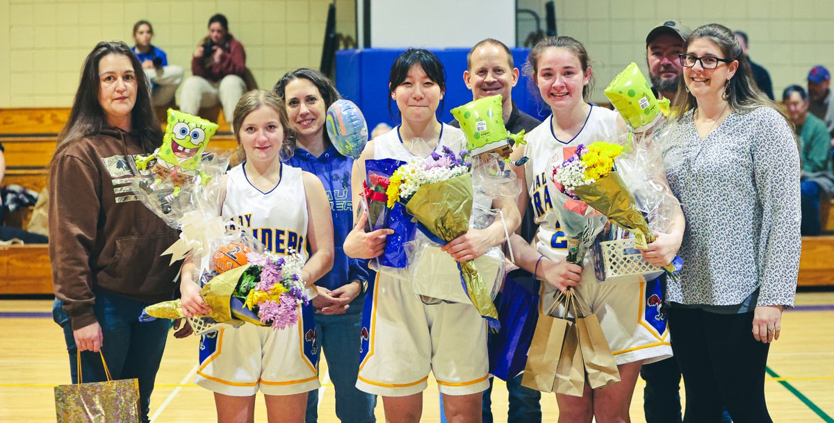 GMUCentral's tweet photo. CELEBRATING OUR SENIORS!
Thanks to everyone who helped us recognize varsity girls basketball players Mackenzie Barnes, Haruna Watanabe and Morgan Williams on Senior Night at GMU. See more pics of the ceremony and game action on Facebook!
#GMUnity #GMUFamily #QualityOfTheJourney https://t.co/iYYr04tKS8