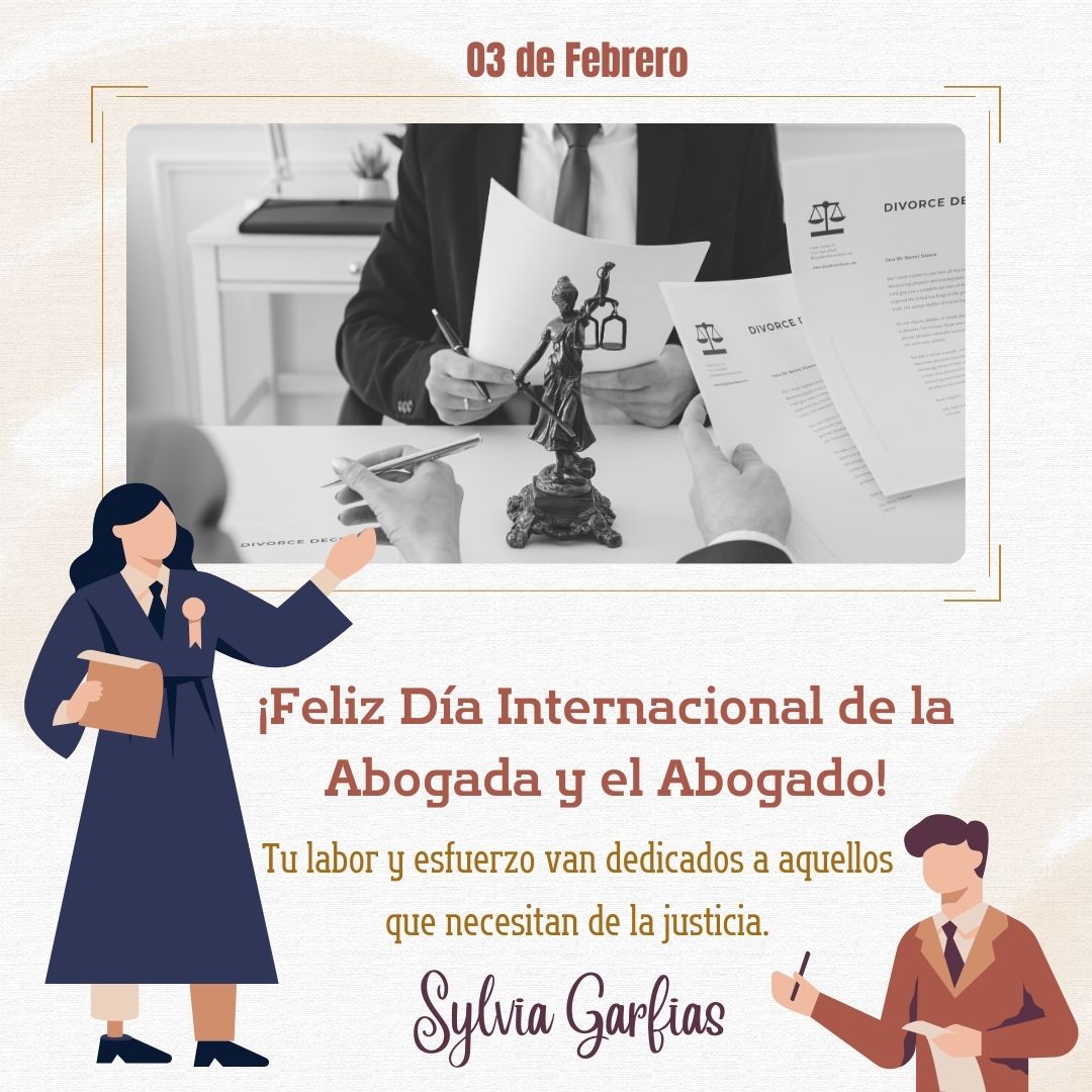 Hoy es el Día Internacional de la Abogada y el Abogado. ⚖️
Mi reconocimiento y admiración para todas y todos ustedes, encargados de impartir justicia. ⚖️👩🏻‍⚖️👨🏻‍⚖️

“Sin el derecho, una sociedad civilizada no sería posible".
#DíaInternacionalDelAbogado #SylviaGarfias #Aguascalientes