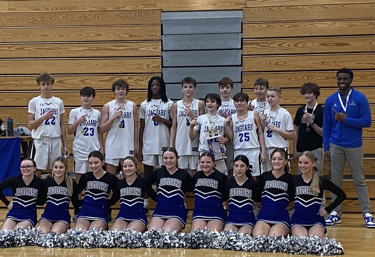 Congratulations to our 8th Grade Jaguars on winning the 8th Grade Tournament.  They finished the season 19-1