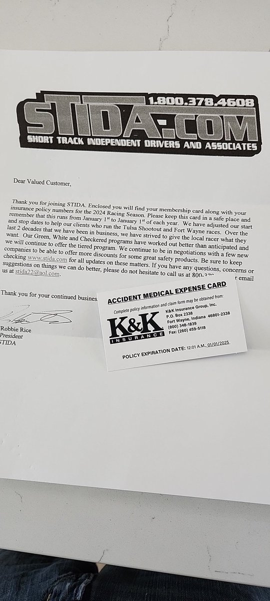 PSA with race season already beginning everyone get your <a href="/STIDASafety/">STIDA</a> !