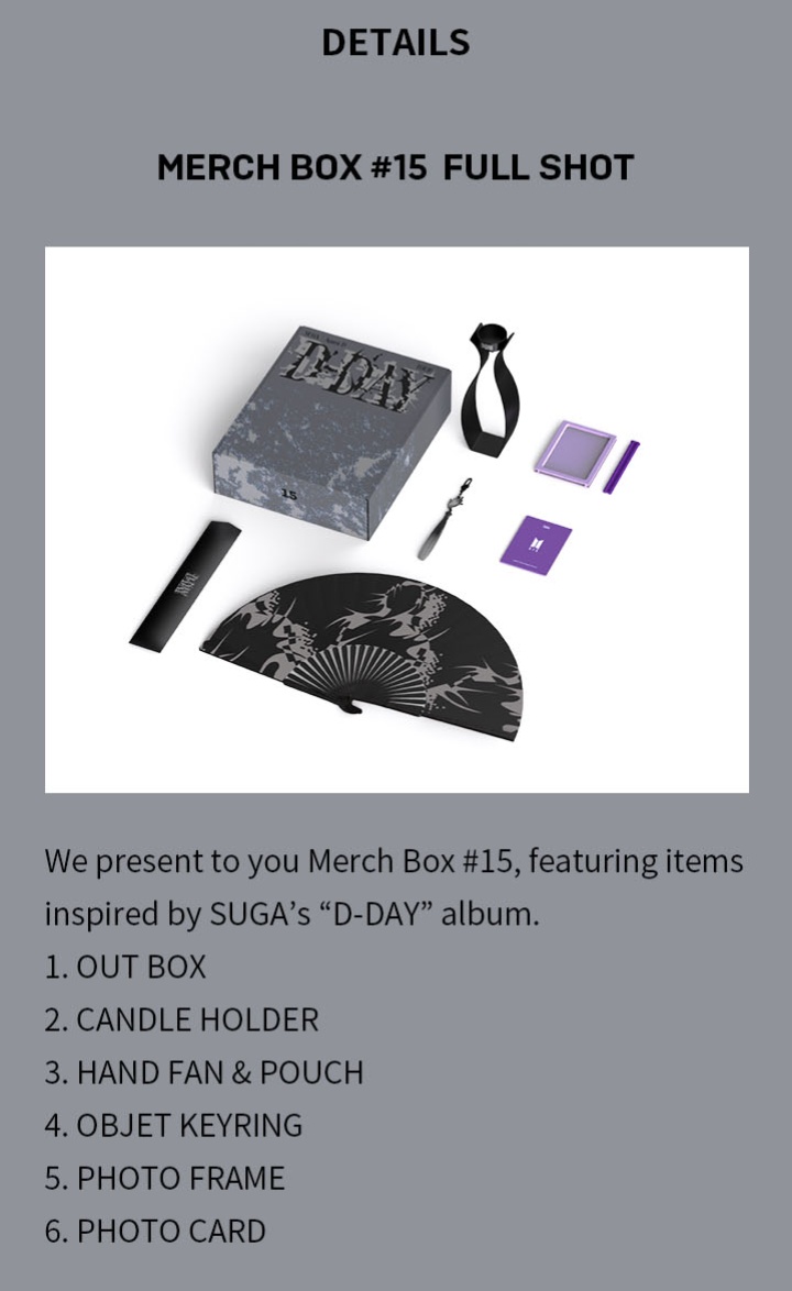📰 Informações sobre o Merch Box #15, que contém itens inspirados