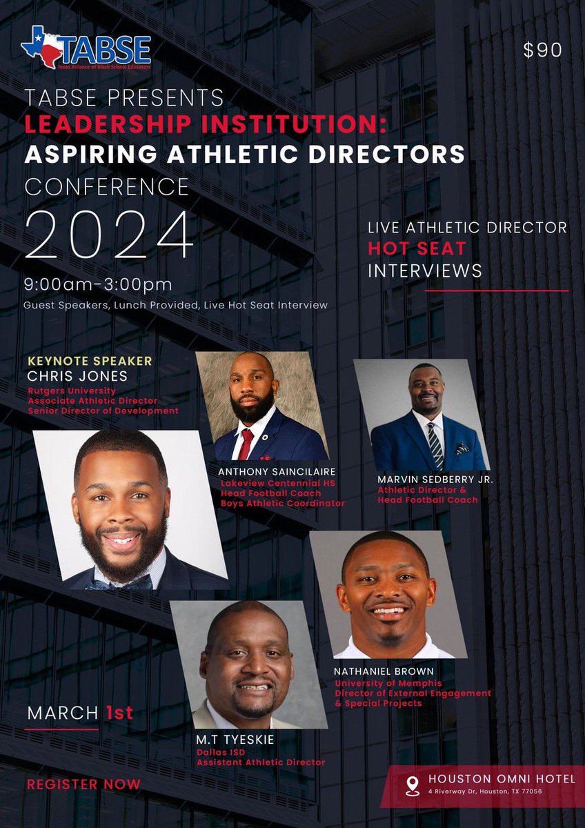 Calling all Aspiring Athletic Directors and Aspiring Head Coaches! Are you passionate about the sport you love and dream of leading a program? Join us in Houston on March 1 & 2 for an incredible opportunity to learn, grow, and network at @TABSE_Texas Conference! #TASBE24