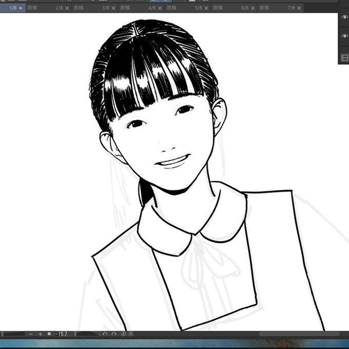 時間がないので雑ネに直接ペンを入れていくスタイル 