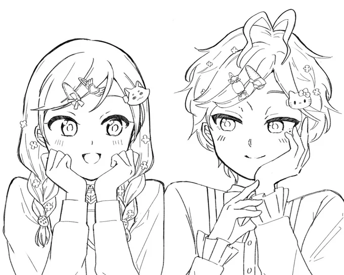 クロ晶♀で「ヘアアレンジ」
1hではないし完成してないしですが
色はまた塗ります

#まほ晶ちゃん1d1w 