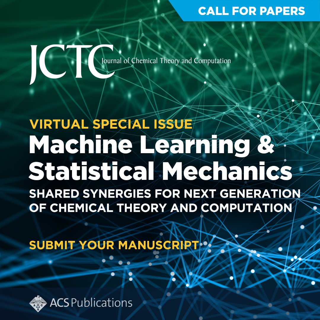 JCIM_JCTC's tweet photo. This upcoming Virtual Special Issue from #JCTC will provide a platform for scientists to showcase how the convergence of machine learning and statistical mechanics can solve chemical problems of the future 🤖🌌

Learn more today 🔬 https://t.co/spSkpVyOOH  👽🌐👨‍💻🦾 https://t.co/h32pVTXRfz