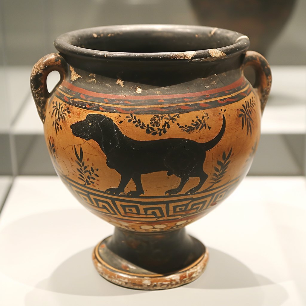 daichshunds's tweet photo. #PromptShare #Midjourney
"ancient greek vase, with painting of a dachshund, on display in a museum --v 6.0"
#aiiFF #AIarcheology #AIrtifacts https://t.co/SFP54pzmrg