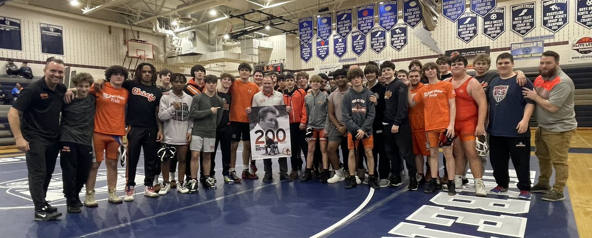 Coach Booth earns his 200th career victory against Timber Creek 👏🏼@Cherokee_HS