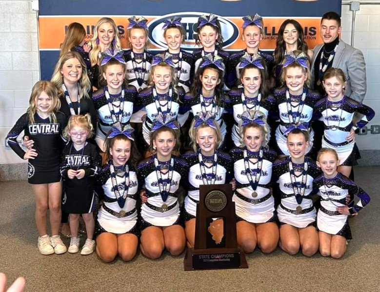 Your 2024 IHSA Small Division State Cheerleading Champions Breese Central High School. 4 State Titles and 8 State Trophies!