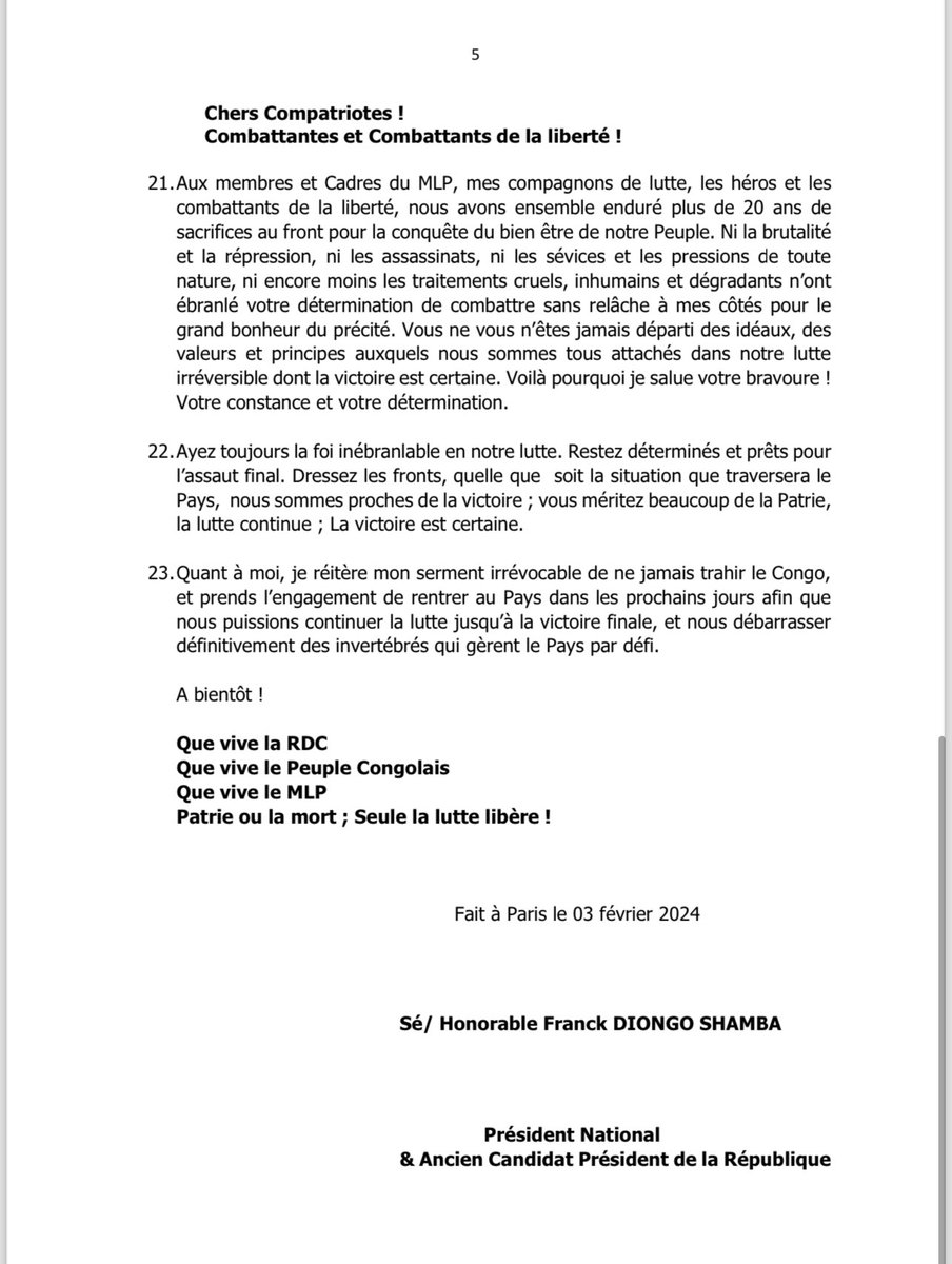 Franck Diongo officiel tweet media