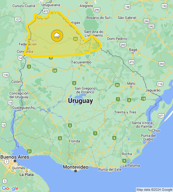 Inumet_'s tweet photo. Alerta amarilla por Tormentas fuertes
Se actualizará a las 20:30 o ante cambios significativos

Más info: https://t.co/zY2u8OFmLu https://t.co/yHia4Spb8S