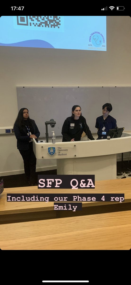 EmilyFinbowMed's tweet photo. Lovely day today at our society’s first ever medical education conference. Full circle moment helping to ‘debunk the SFP’ and feeling really inspired and excited to get started! 
(ft a very serious face😳) 
@VanshMed @JJLim_MedEd https://t.co/BKbGe07zcv