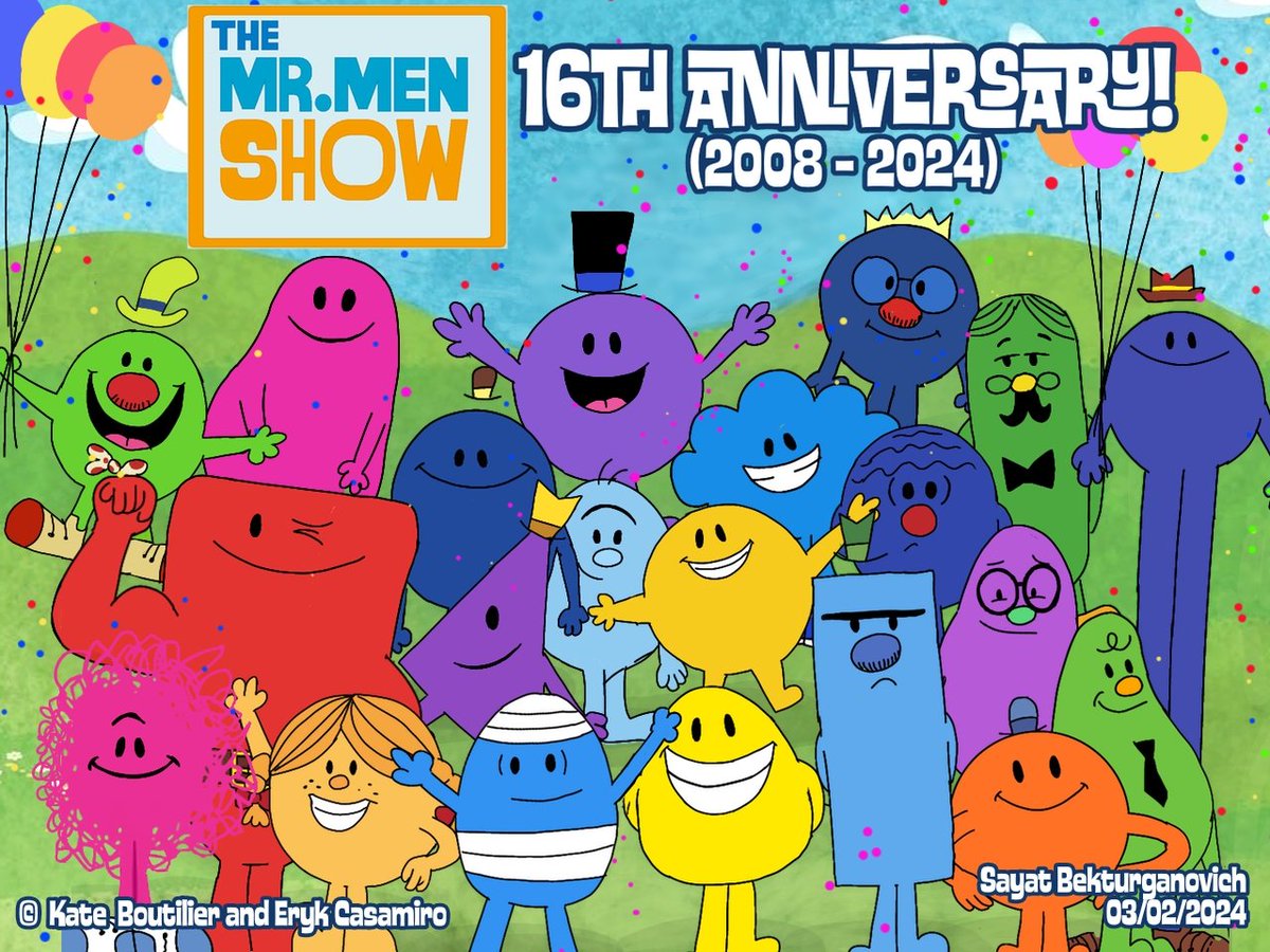 The Mr. Men Show: 16th Anniversary (2008–2024)
#cartoonnetwork #chorion #renegadeanimation #sonypicturestelevision #kateboutiller #erykcasamiro #mrmen #mrmenshow #mrmenfanart #mrmenlittlemiss #drawing #cartoon #fanart #toon #animation #digital #digitalart #digitalartist