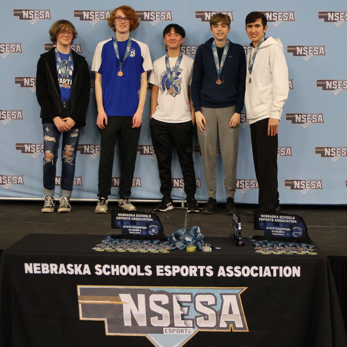 NSeSA_esports's tweet photo. Congratulations to the Division 1 Winter State Overwatch 2 medalists! 
1st - Gretna @GretnaDragonAD
2nd - Westside @EsportsWestside
3rd - Lincoln East @easths
4th - Lincoln High @LHSLinks https://t.co/xCzLXN7Xfy