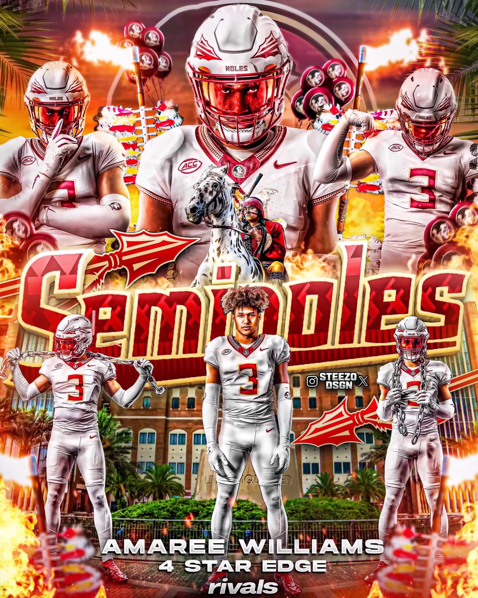 I am 1000% Committed to Florida State University! #GoNoles🍢 <a href="/Coach_Norvell/">Mike Norvell</a>