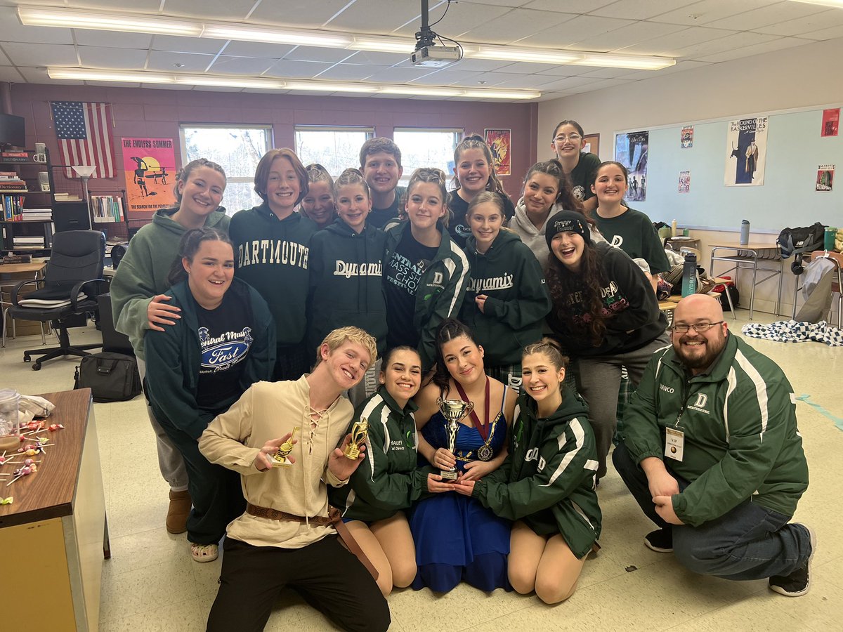 DHSDynamix's tweet image. In our first competition of the year, Dynamix took home third place at the Shepherd Hill Central Massachusetts Show Choir Festival! Emma Fitton was named best performer and Robbie Sioch won an award for his dancing.