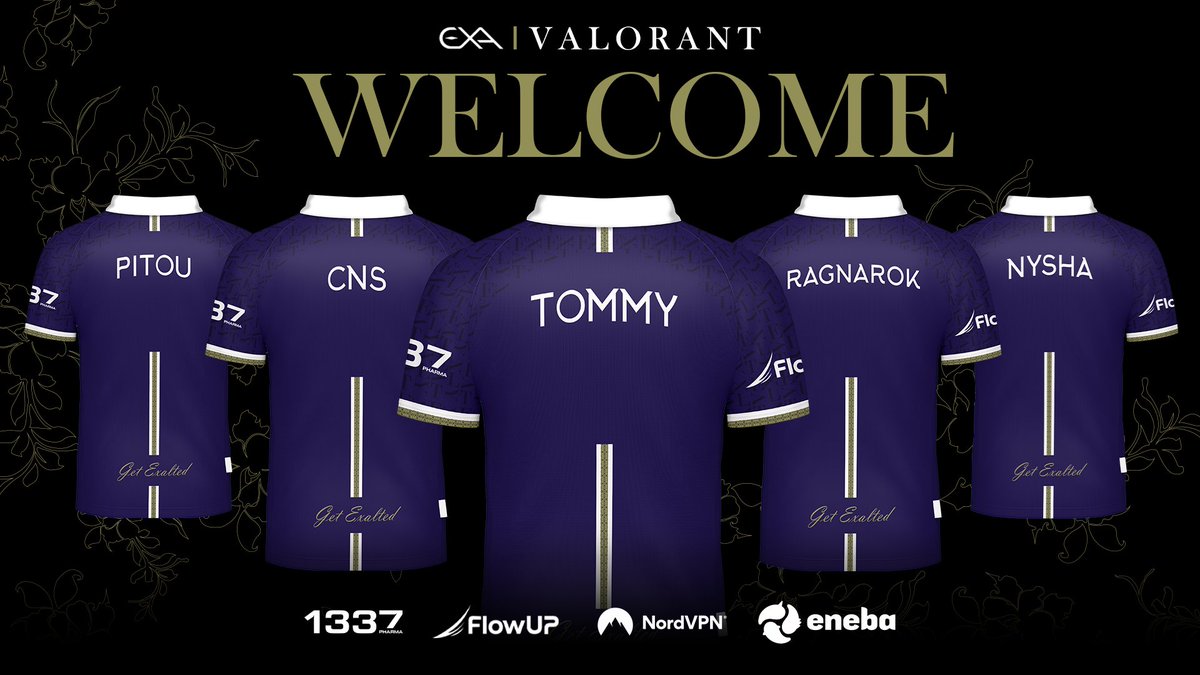 Il est temps de conquérir définitivement le Valorant Open Tour France ! 🏆

🔹 <a href="/nyshaVLR/">nysHAA</a> - Contrôleur
🔸 @pitouvlr - Duelliste
🔹 <a href="/RagnarokVLR/">Ragnarøk</a> - Initiateur
🔸 <a href="/Cns_Tvv/">Cns</a> - Qentinelle
🔹 <a href="/TommyVLRT/">Tommy</a> - Flex

Première étape dans deux semaines 🎯

#ExaltyNewEra