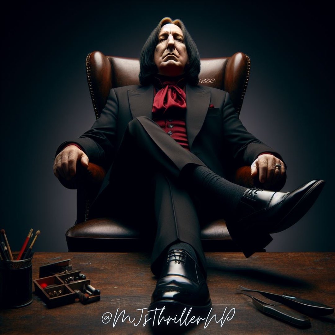 MJsThrillerNP's tweet photo. Mafia Boss - Severus Snape
#SeverusSnape #DigitalArt #FanArt #HarryPotter #Slytherin #ArtificialIntelligence #SnapeArt #AIArt #ProfessorSnape #PotionsMaster #HalfBloodPrince #BingApp #Dalle3 #AI https://t.co/3IXfa8ex9Q