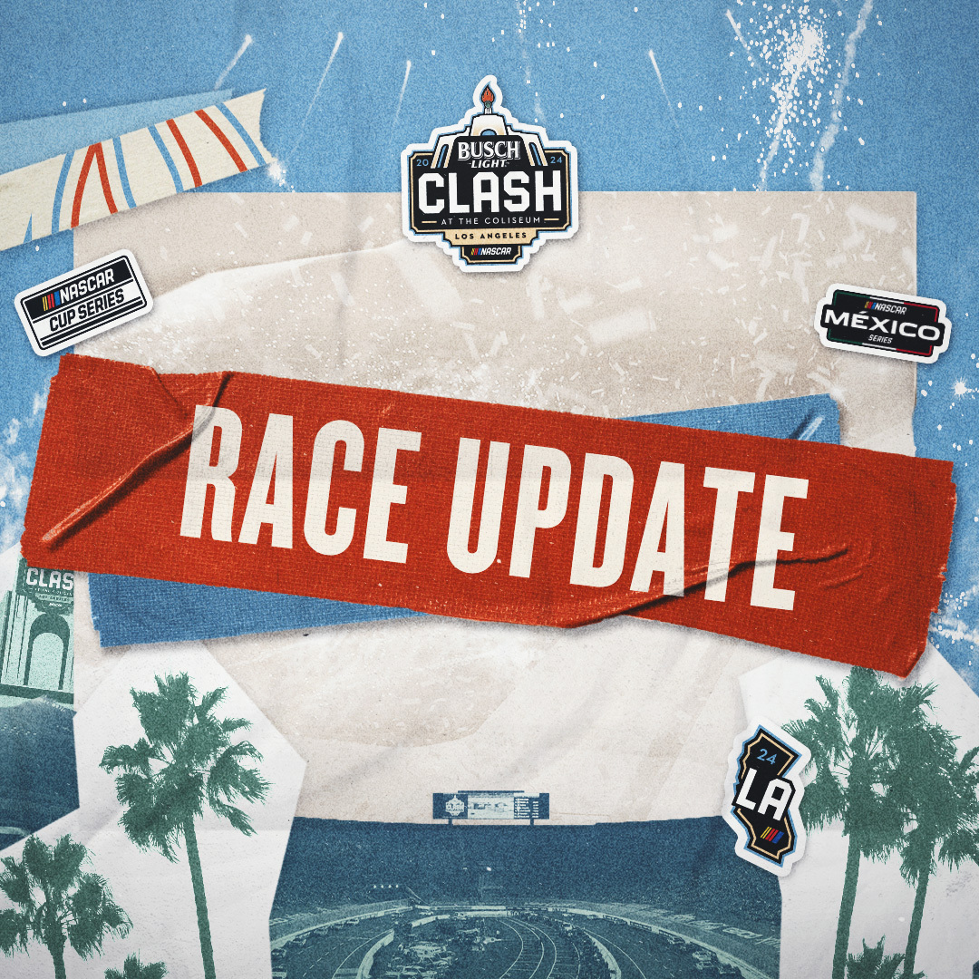 Due to the incoming weather, the Busch Light Clash at the Coliseum will run today, Saturday February 3, at 5 pm. Admission will remain free to the public with limited facilities available to fans today. Sunday ticketholders, who purchased through Ticketmaster or NASCAR, will be…