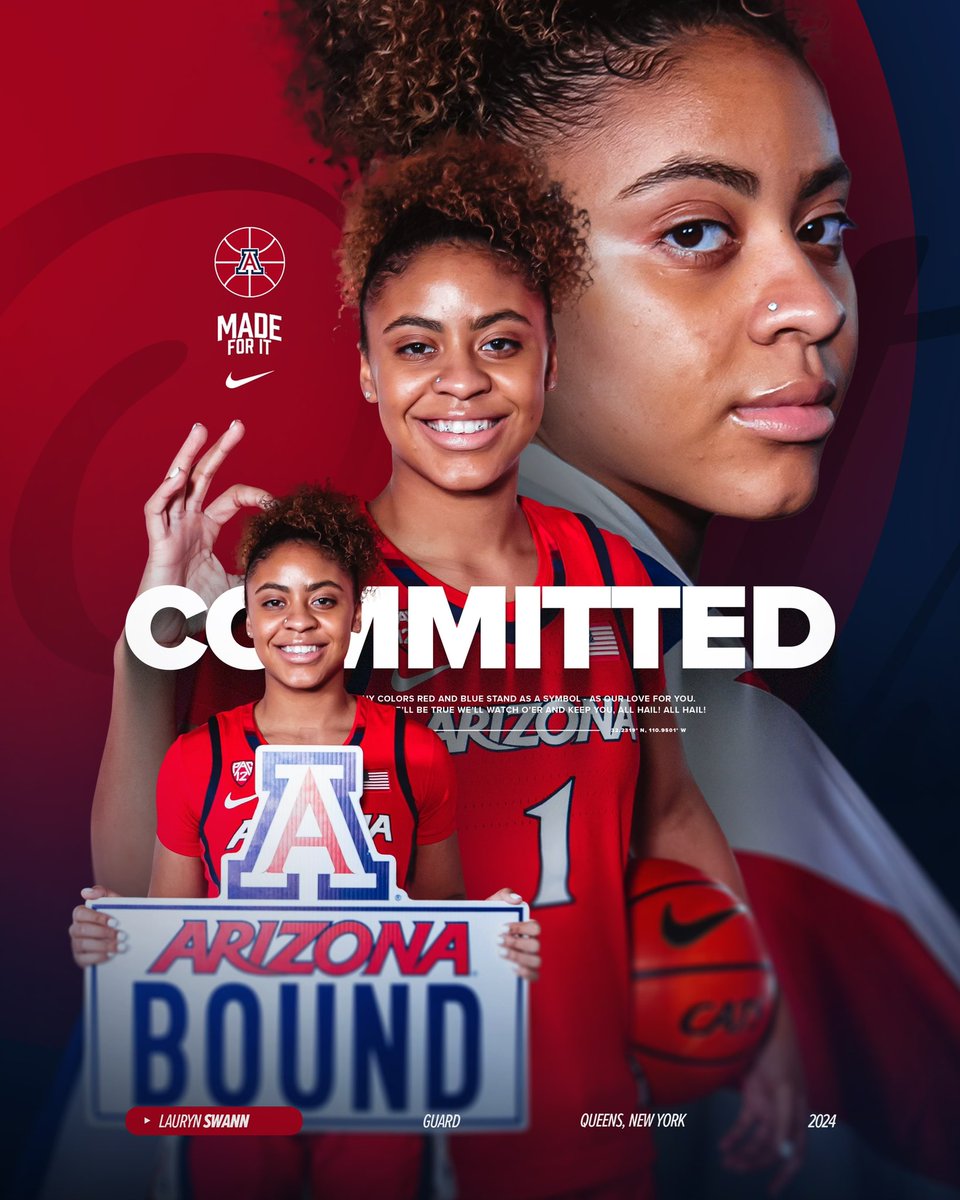 A big congrats to Lauryn Swann on her commitment to Arizona! <a href="/LaurynSwann/">Lauryn Swann</a>