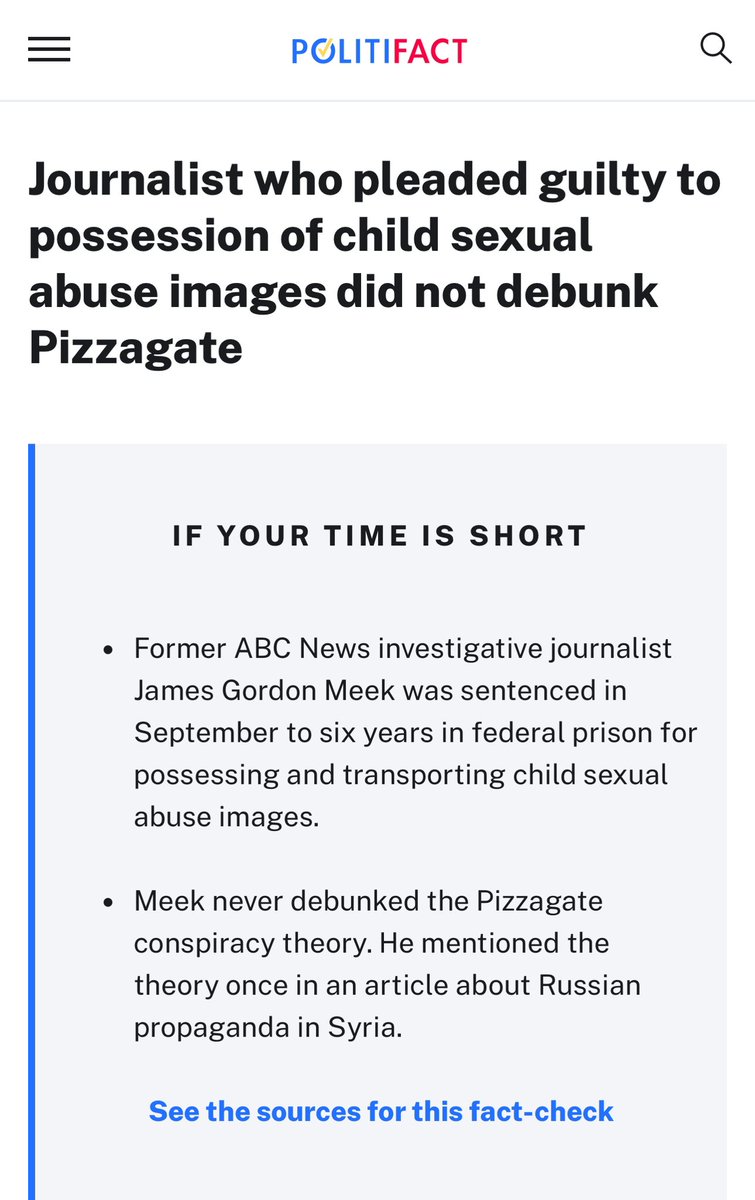 @Katotoro22 @realomegahpla @WarClandestine Like most “factchecks” it’s arguing semantics while skirting the point. This reporter claimed that pizzagate was debunked which it never was. Then it turned out that he was a pedophile too. 

abcnews.go.com/International/…