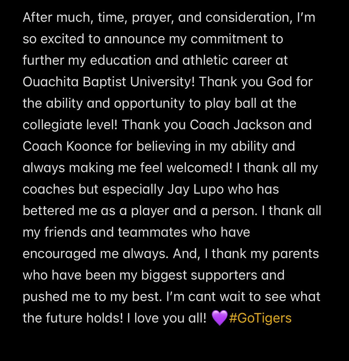 So excited 💜 <a href="/FullCountjj/">jeff jackson</a> <a href="/OuachitaSB/">Ouachita Softball</a>